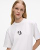 Karl Lagerfeld Regular Fit Monogram White Κοντομάνικη Μπλούζα