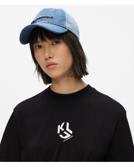 Karl Lagerfeld Regular Fit Monogram Black Κοντομάνικη Μπλούζα