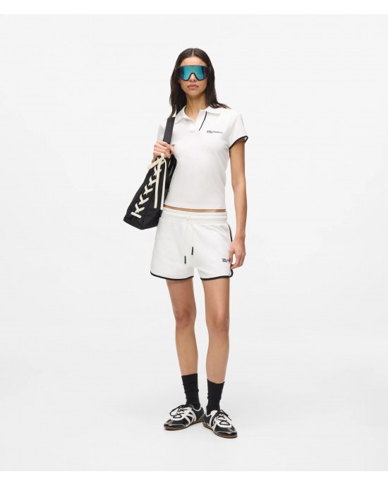 Karl Lagerfeld Binding Logo Sweat White Σορτς