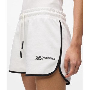 Karl Lagerfeld Binding Logo Sweat White Σορτς