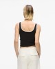 Karl Lagerfeld V-neck Ruched Tank Top Black Μπλούζα