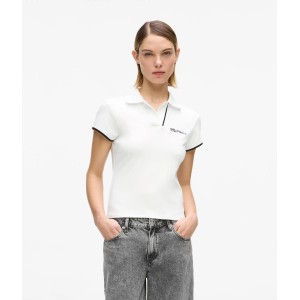 Karl Lagerfeld Slim Polo White Μπλούζα