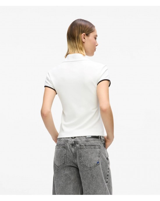 Karl Lagerfeld Slim Polo White Μπλούζα