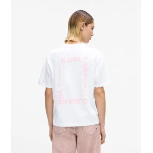 Karl Lagerfeld Regular Fit Frame Logo T-shirt White Μπούζα