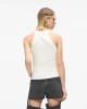 Karl Lagerfeld Knitted Racer Tank Top White Μπλούζα