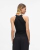Karl Lagerfeld Knitted Racer Tank Top Black Μπλούζα