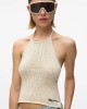 Karl Lagerfeld Knitted Halterneck Top Whitecap Grey  Μπλούζα