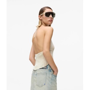 Karl Lagerfeld Knitted Halterneck Top Whitecap Grey  Μπλούζα