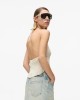 Karl Lagerfeld Knitted Halterneck Top Whitecap Grey  Μπλούζα