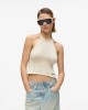 Karl Lagerfeld Knitted Halterneck Top Whitecap Grey  Μπλούζα