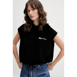 Karl Lagerfeld Sleeveless Relaxed Black Φούτερ