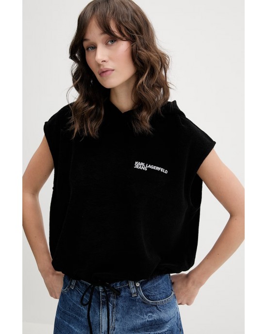 Karl Lagerfeld Sleeveless Relaxed Black Φούτερ