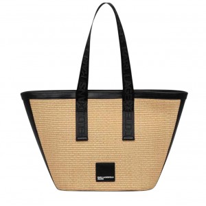 Karl Lagerfeld Raffia Natural Box Logo Shopper Τσάντα