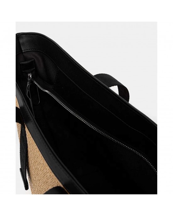 Karl Lagerfeld Raffia Natural Box Logo Shopper Τσάντα