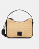 Karl Lagerfeld Raffia Natural Box Logo Mini Hobo Τσάντα