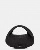 Karl Lagerfeld Box Logo Raffia Hobo Black Τσάντα Χειρός