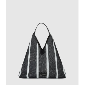 Karl Lagerfeld Striped Mesh Tote Black/White Τσάντα