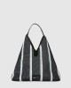 Karl Lagerfeld Striped Mesh Tote Black/White Τσάντα