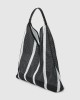Karl Lagerfeld Striped Mesh Tote Black/White Τσάντα