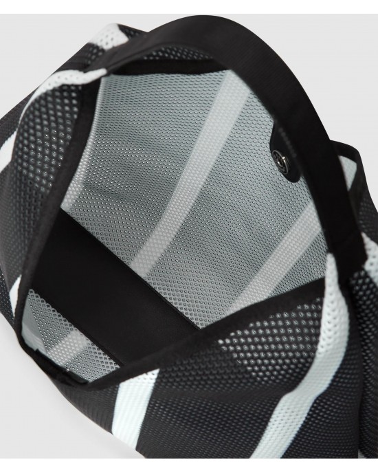 Karl Lagerfeld Striped Mesh Tote Black/White Τσάντα