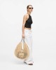 Karl Lagerfeld Summery Woven Hobo Natural Τσάντα