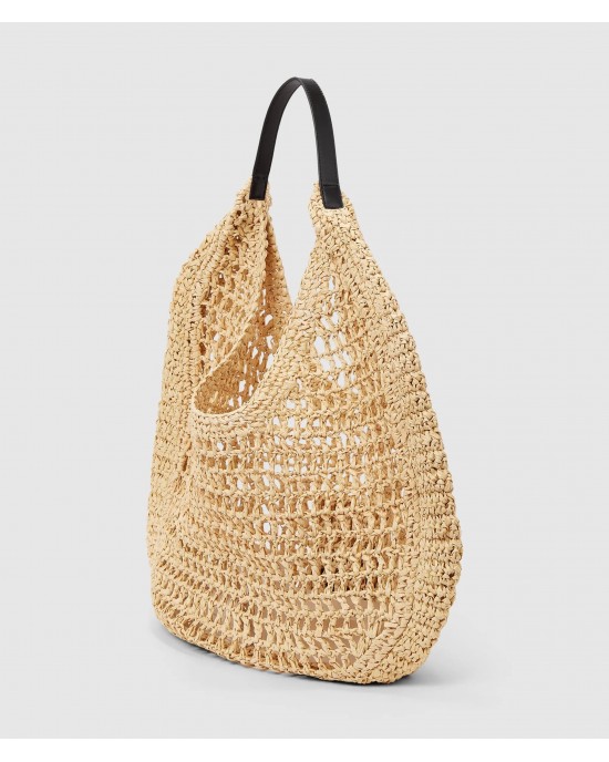 Karl Lagerfeld Summery Woven Hobo Natural Τσάντα