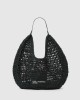 Karl Lagerfeld Summery Woven Hobo Black Τσάντα