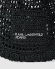 Karl Lagerfeld Summery Woven Hobo Black Τσάντα