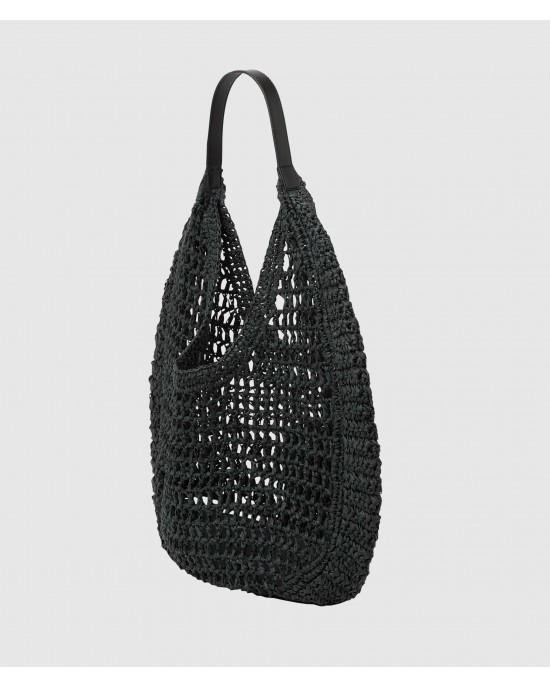 Karl Lagerfeld Summery Woven Hobo Black Τσάντα