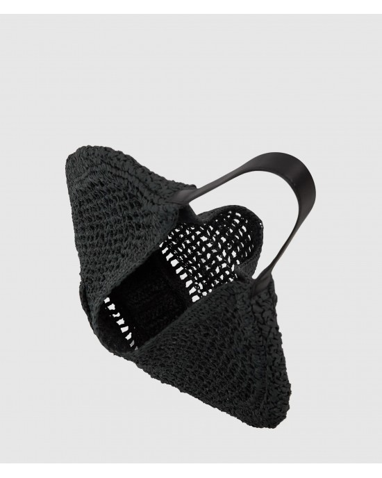 Karl Lagerfeld Summery Woven Hobo Black Τσάντα