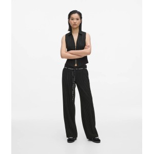 Karl Lagerfeld Jeans Pinstripe Tailored Yarn Mid-rise Παντελόνι