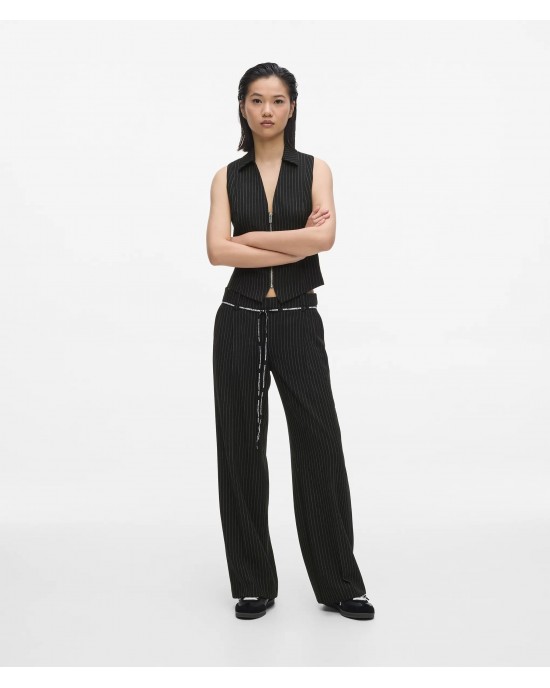 Karl Lagerfeld Jeans Pinstripe Tailored Yarn Mid-rise Παντελόνι