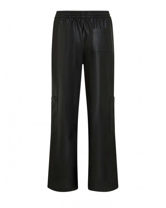 Karl Lagerfeld Jeans PU Cargo Black Παντελόνι