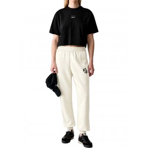 Karl Lagerfeld Jeans Monogram Slim Sweatpants Egret Παντελόνι