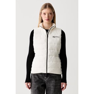 Karl Lagerfeld Jeans Light Padded Logo Vest White Μπουφάν