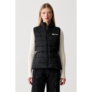 Karl Lagerfeld Jeans Light Padded Logo Vest Black Μπουφάν