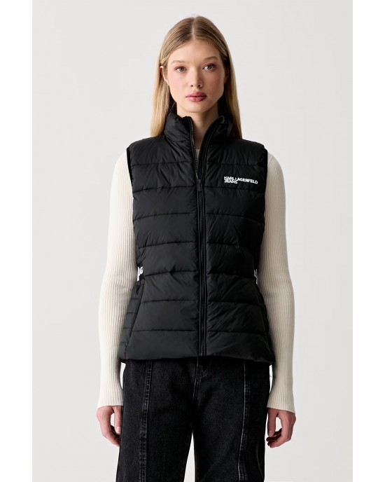 Karl Lagerfeld Jeans Light Padded Logo Vest Black Μπουφάν