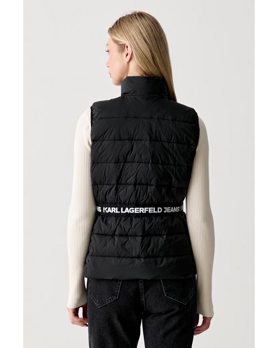 Karl Lagerfeld Jeans Light Padded Logo Vest Black Μπουφάν