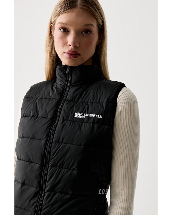 Karl Lagerfeld Jeans Light Padded Logo Vest Black Μπουφάν