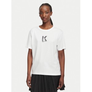 Karl Lagerfeld Jeans Regular Fit K Logo T-shirt White Μπλούζα