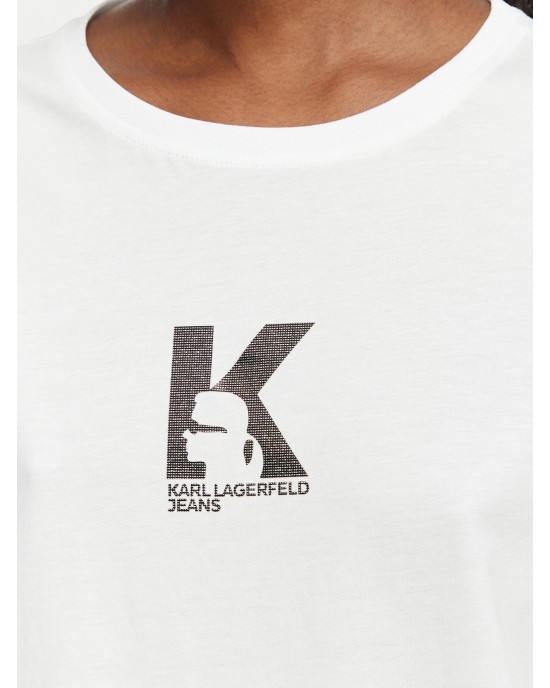 Karl Lagerfeld Jeans Regular Fit K Logo T-shirt White Μπλούζα