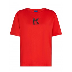 Karl Lagerfeld Jeans Regular Fit K Logo T-shirt High Risk Red Μπλούζα
