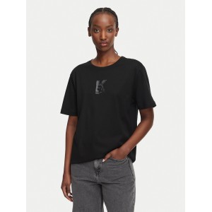 Karl Lagerfeld Jeans Regular Fit K Logo T-shirt Black Μπλούζα