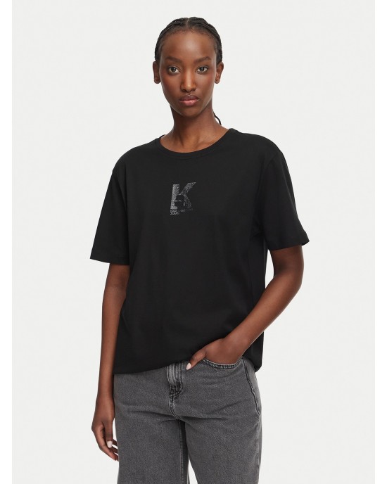 Karl Lagerfeld Jeans Regular Fit K Logo T-shirt Black Μπλούζα