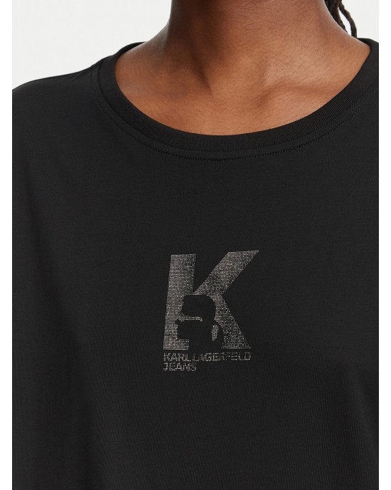 Karl Lagerfeld Jeans Regular Fit K Logo T-shirt Black Μπλούζα