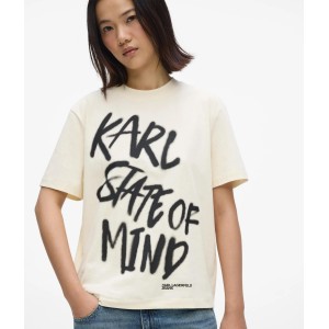Karl Lagerfeld Jeans Regular Fit Karl Quote T-shirt Egret Μπλούζα