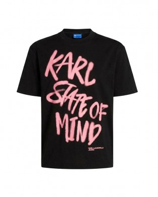 Karl Lagerfeld Jeans Regular Fit Karl Quote T-shirt Black Μπλούζα