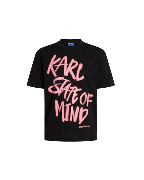 Karl Lagerfeld Jeans Regular Fit Karl Quote T-shirt Black Μπλούζα