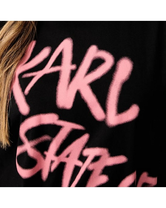 Karl Lagerfeld Jeans Regular Fit Karl Quote T-shirt Black Μπλούζα