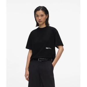 Karl Lagerfeld Jeans Regular Fit Flocked Floral T-shirt Black Μπλούζα
